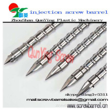 Injection molding machine screw and barrel